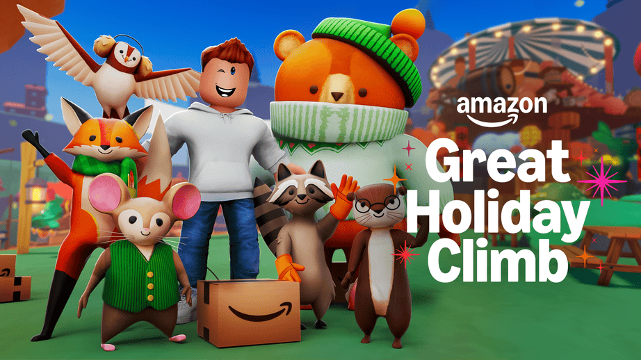 Amazon Debuts Real World Shopping Experience On Roblox With Holiday Pop Amazon Roblox Holiday Pop Up 
